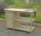 Wooden tool table
