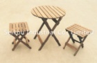 Folded Wooden Table & Chair